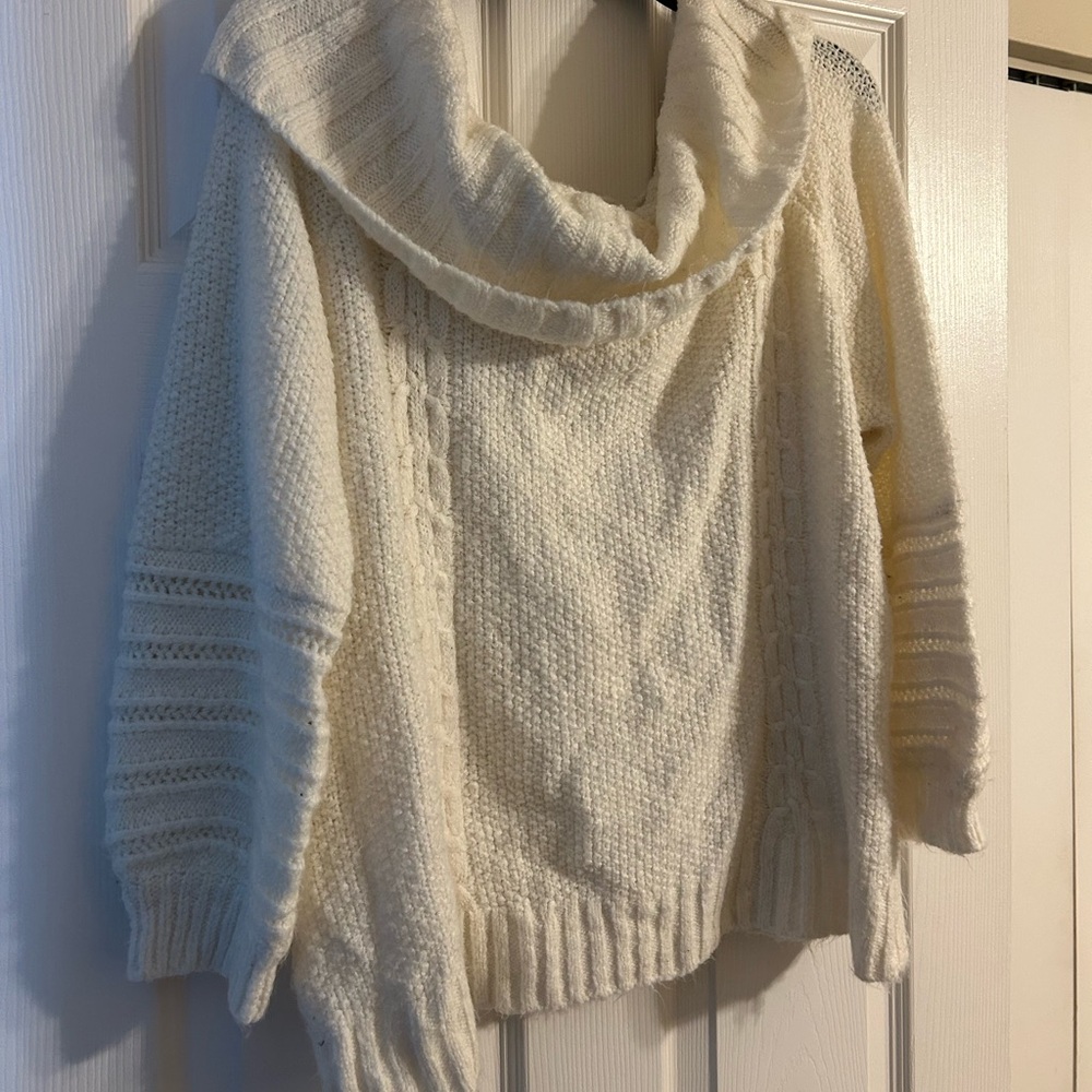 White sweater top